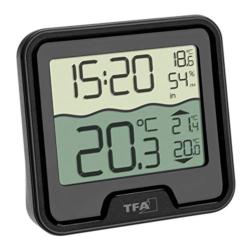 TFA Dostmann Marbella Funk-Poolthermometer, 30.3066.01, schwimmend, digital, Wassertemperatur, schwarz von TFA Dostmann