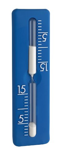 TFA Dostmann ‎Moderne Sauna-Sanduhr Sandy, 40.1043.06, 15-Minuten-Skala, hitzebeständige Silikonhülle, analog, Ozean-blau von TFA Dostmann