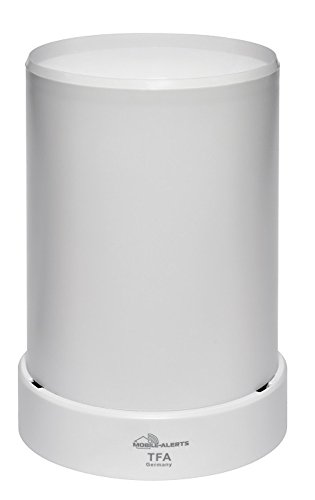 TFA Dostmann Weatherhub Funk-Regenmesser, 30.3306.02, Überwachung über das Smartphone, Weiß, L 132 x B 132 x H 183 mm von TFA Dostmann