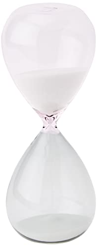 TFA Dostmann Sanduhr 15 Minuten, 18.6009.02.40, aus Glas, Timer, Tischdekoration, Zeitmesser, grau-rosa, Sand, (L) (B) 73 x (H) 190 mm von TFA Dostmann