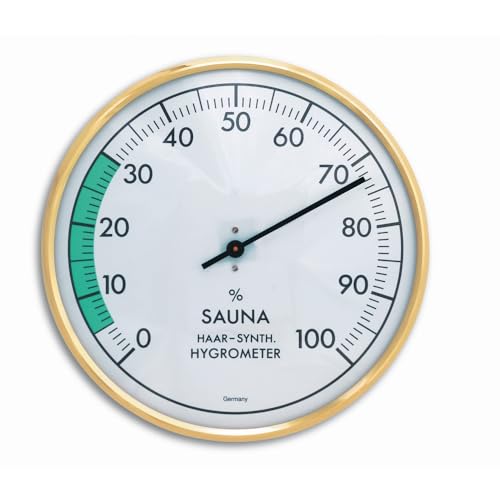 TFA Dostmann Analoges Sauna-Hygrometer, Luftfeuchtigkeit, hitzebeständig, ideal für die Sauna, L 162 x B 41 x H 162 mm von TFA Dostmann