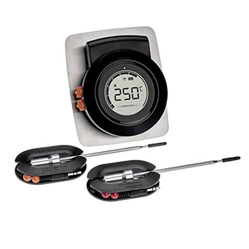 TFA Dostmann Smart Wireless BBQ Thermometer Hyper BBQ, 14.1513, mit App, für Smoker oder Grill, mit Einstichfühlern, Fleischthermometer, Garraumüberwachung, Kerntemperatur, schwarz von TFA Dostmann