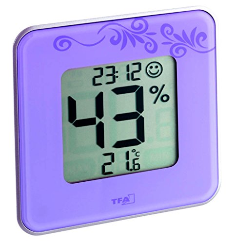 TFA Dostmann Style 30.5021 digitales Thermo-Hygrometer (1 x schwarz + 1 x lila) von TFA Dostmann