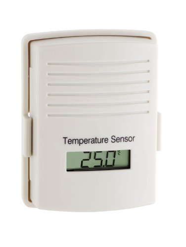 TFA Dostmann Temperatursender, 30.3157, Zusatzsender für Funk-Wetterstation Axis (35.1079), mit Display, kabellos, weiß von TFA Dostmann