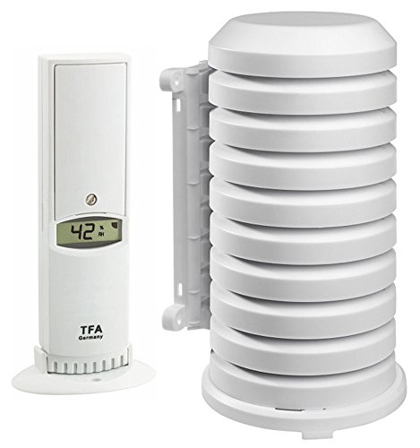 TFA Dostmann Thermo-Hygro-Sender mit Display 30.3180.IT Ersatzsender Klimalogg Pro (Sender 30.3180 + 98.1114 Wetterschutzgehäuse) von TFA Dostmann