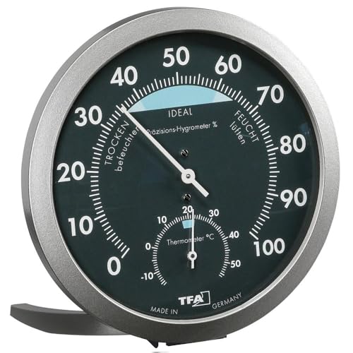 TFA Dostmann Analoges Thermo-Hygrometer, Temperatur, Luftfeuchtigkeit, gesundes Raumklima, mit Komfortzonen, L 120 x B 37 (68) x H 120 mm TFA Dostmann Analoges Thermo-Hygrometer, Temperatur, Luftfeuchtigkeit, gesundes Raumklima, mit Komfortzonen, L 120 x B 37 (68) x H 120 mm von TFA Dostmann