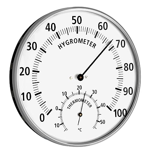 TFA Dostmann 45.2019 Analoges Thermo-Hygrometer, mit Metallring, für ein gesundes Raumklima, (L) 132 x (B) 33 x (H) 132 mm von TFA Dostmann