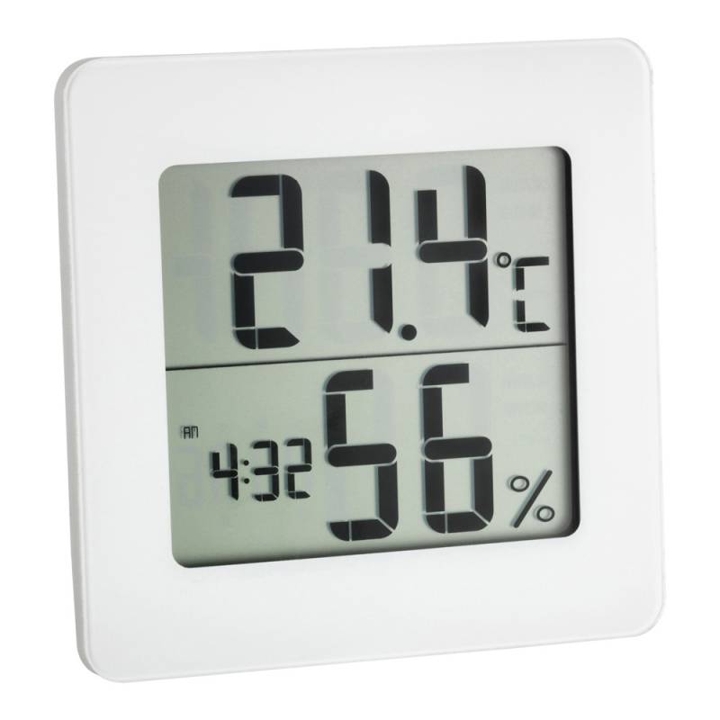 TFA Dostmann Thermo-Hygrometer Kunststoff weiß 9,4 x 3,7 x 9,4 cm von TFA Dostmann