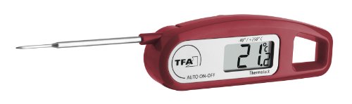TFA Dostmann Thermo Jack digitales Einstichthermometer, Taschen Thermometer, Ideal für Fleisch, Braten oder Babynahrung, klappbar, wasserfest, (L) 116 (192) x (B) 38 x (H) 20 mm von TFA Dostmann