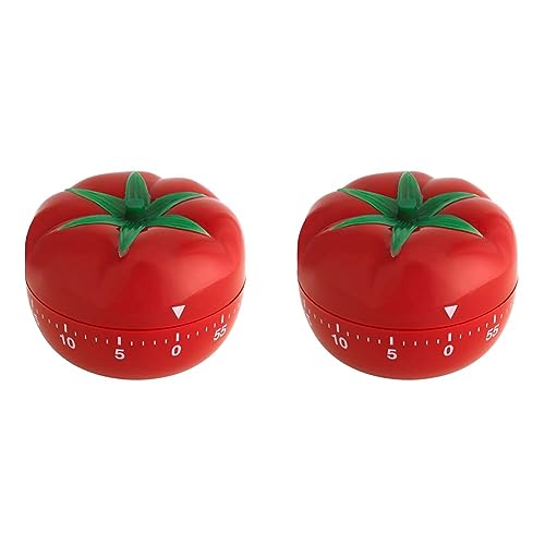 TFA Dostmann Tomaten Timer, 38.1005, Eieruhr, Kurzzeitwecker, zum Lernen/Spielen/Kochen, rot, (L) 64 x (B) 64 x (H) 49 mm (Packung mit 2) von TFA Dostmann