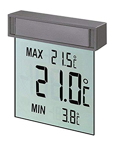 TFA Dostmann Vision digitales Fensterthermometer, 30.1025, großes Display mit Außentemperatur, L 97 x B 22 x H 105 mm von TFA Dostmann