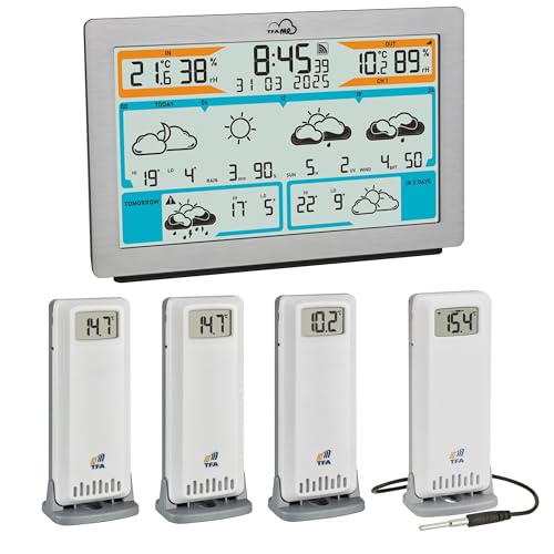 TFA Dostmann WLAN Wetterstation TFA.me ID-02, 35.8100.54.99 spezial, Profi-Wettervorhersage durch wetter.com 3 bis 6 Tage, Online-Portal, inkl 4 Funk Außensensoren, Max-Min-Werte, Warnfunktion TFA Dostmann WLAN Wetterstation TFA.me ID-02, 35.8100.54.99 spezial, Profi-Wettervorhersage durch wetter.com 3 bis 6 Tage, Online-Portal, inkl 4 Funk Außensensoren, Max-Min-Werte, Warnfunktion von TFA Dostmann