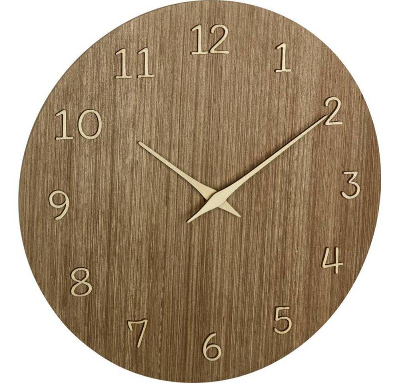 TFA Dostmann Wanduhr Quarz Wanduhr aus Holz von TFA Dostmann