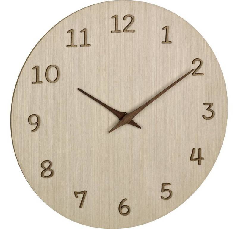 TFA Dostmann Wanduhr Quarz Wanduhr aus Holz von TFA Dostmann