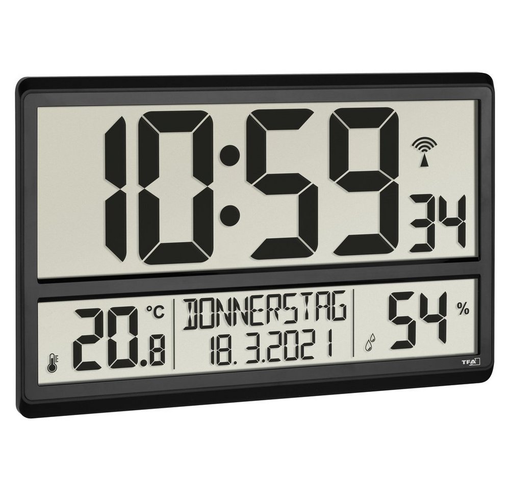 TFA Dostmann Wanduhr TFA Dostmann 60.4520.01 Funk Wanduhr 360 mm x 28 mm x 235 mm Schwarz TFA Dostmann Wanduhr TFA Dostmann 60.4520.01 Funk Wanduhr 360 mm x 28 mm x 235 mm Schwarz von TFA Dostmann