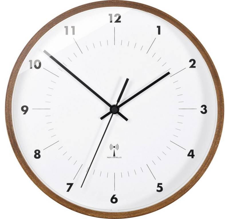TFA Dostmann Wanduhr TFA Dostmann 98.1097 Funk Wanduhr 25.5 cm x 5 cm Holz von TFA Dostmann