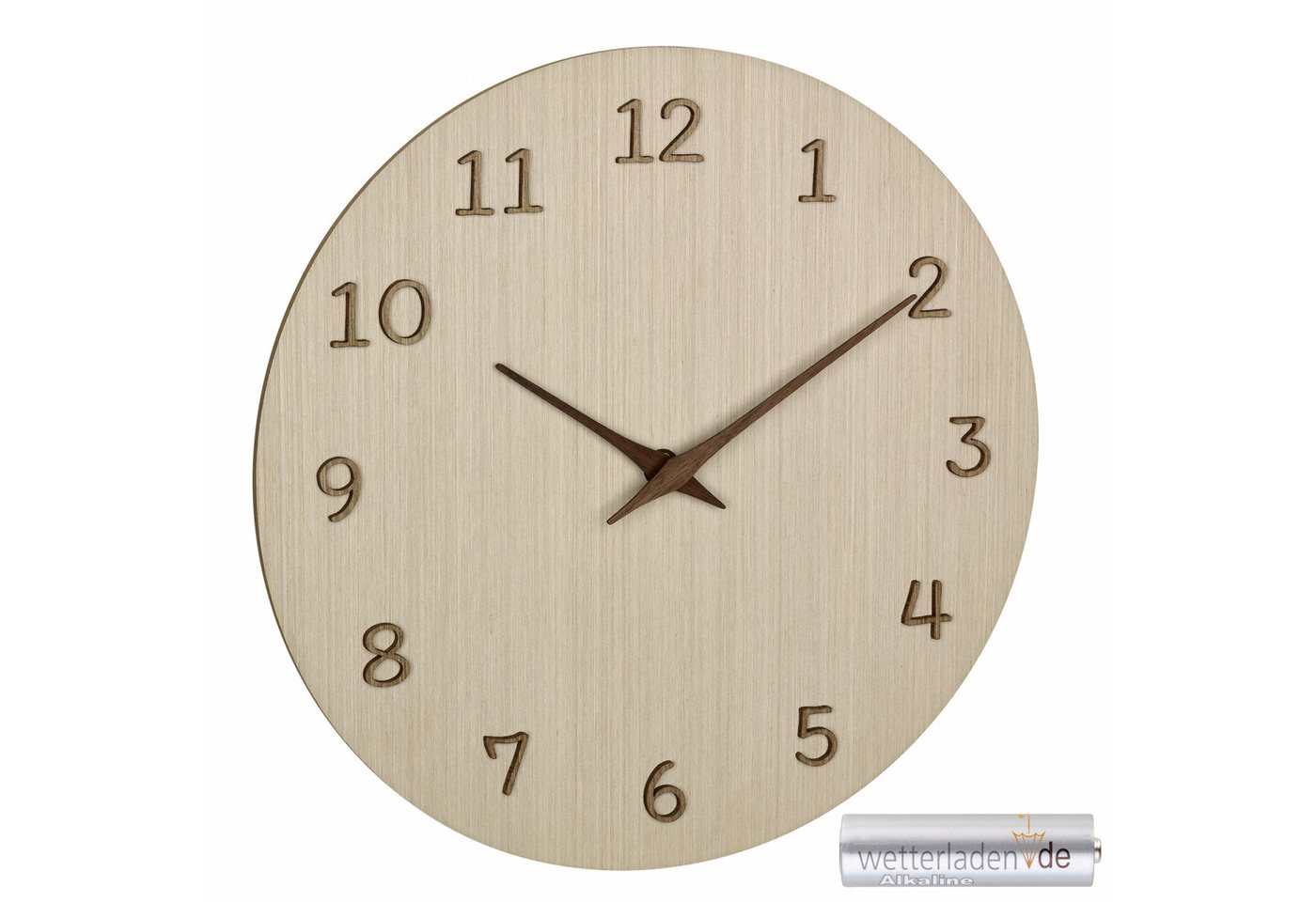 TFA Dostmann Wanduhr analog aus Holz 60.3072 Quarzuhr 298 mm Qualitätsuhrwerk 3D-Ziffern TFA Dostmann Wanduhr analog aus Holz 60.3072 Quarzuhr 298 mm Qualitätsuhrwerk 3D-Ziffern von TFA Dostmann