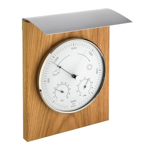 TFA Dostmann Analoge Wetterstation, für innen und außen, Barometer, Thermometer, Hygrometer, wetterfest geölte eiche l210 x b106 x h297 mm TFA Dostmann Analoge Wetterstation, für innen und außen, Barometer, Thermometer, Hygrometer, wetterfest geölte eiche l210 x b106 x h297 mm von TFA Dostmann