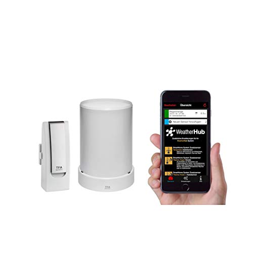 TFA Dostmann Weatherhub Starter-Set mit Funk-Regenmesser für SmartHome gratis Smartphone App einfach installierbar l170 x b165 x h235 mm TFA Dostmann Weatherhub Starter-Set mit Funk-Regenmesser für SmartHome gratis Smartphone App einfach installierbar l170 x b165 x h235 mm von TFA Dostmann
