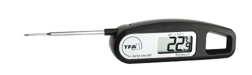 TFA Dostmann Thermo Jack digitales Einstichthermometer, ideal zur Temperaturkontrolle (Fleisch, Braten, Babynahrung), vielseitig nutzbar, abwaschbar,(L) 116 (192) x (B) 38 x (H) 20 mm von TFA Dostmann