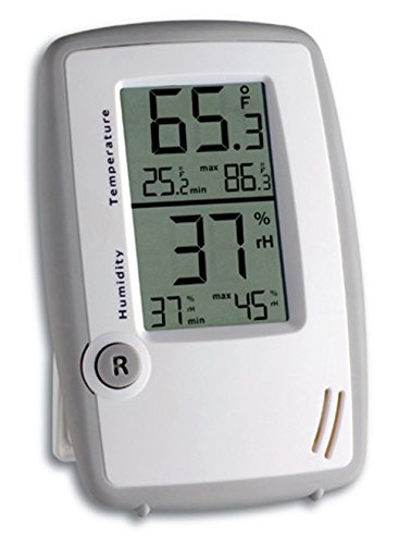 TFA Dostmann Digitales Thermo-Hygrometer, 30.5015.02, Innentemperatur/Luftfeuchtigkeit, gesundes Raumklima, L 91 x B 18 (75) x H 134 mm von TFA Dostmann