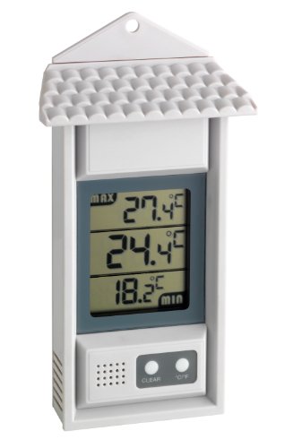 TFA Dostmann Digitales Thermometer für innen oder außen, 30.1039, wetterfest, Höchst-und Tiefwerte, L 81 x B 30 x H 150 mm von TFA Dostmann