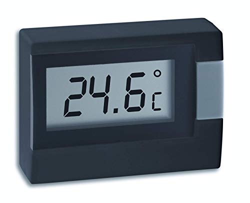 TFA Dostmann digitales Thermometer 30.2017.01, klein und handlich, Temperaturmessung innen, schwarz, L 54 x B 16 (30) x H 39 mm von TFA Dostmann