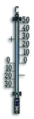 TFA Dostmann Analoges Thermometer, 12.5000, aus Metall, wetterfest, 16, 5cm hoch, mit Befestigungsmaterial, Außentemperatur, Außen, schwarz TFA Dostmann Analoges Thermometer, 12.5000, aus Metall, wetterfest, 16, 5cm hoch, mit Befestigungsmaterial, Außentemperatur, Außen, schwarz von TFA Dostmann