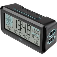 Tfa Dostmann - 60.2562.01.GB Funk Wecker Schwarz, Hellblau Alarmzeiten 2 Großes Display von TFA Dostmann