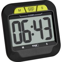 Tfa Dostmann - Digitaler Timer und Stoppuhr mit großen Ziffern Timer Schwarz digital von TFA Dostmann
