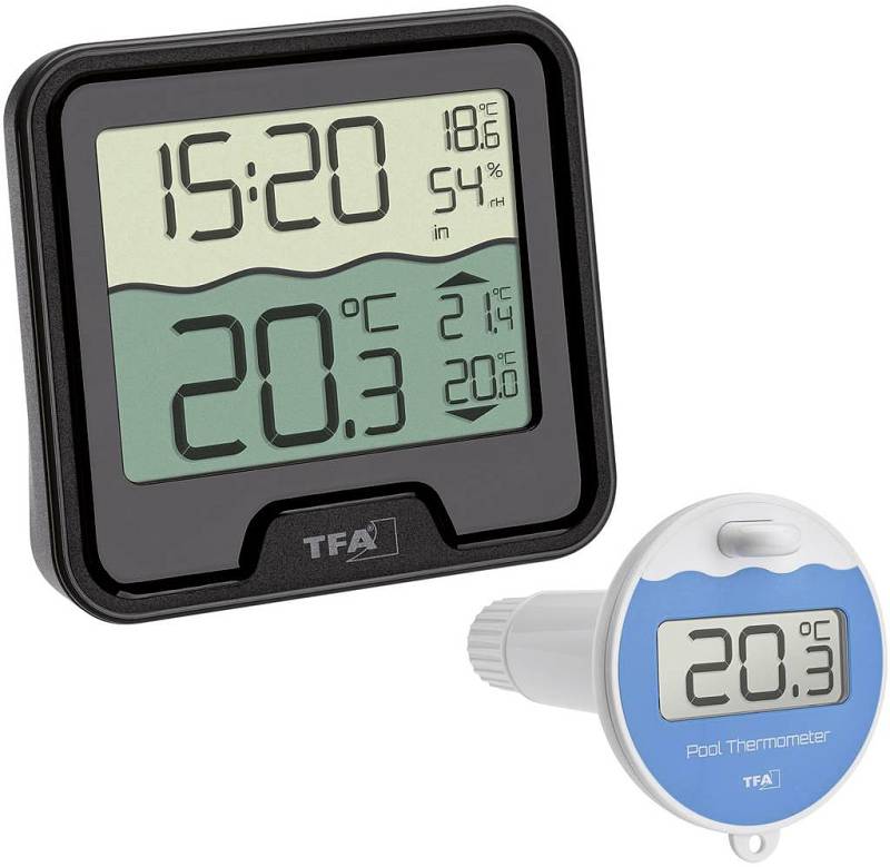 Tfa Dostmann Marbella Poolthermometer Thermometer Temperaturfühler Pool Schwarz  B-Ware von TFA Dostmann