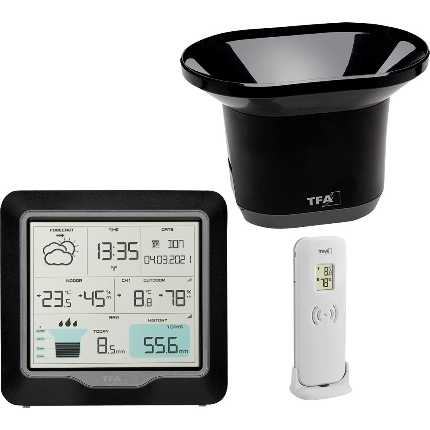 Tfa Dostmann Rain Pro 35.1160 Funk Wetterstation Regenmesser Vorhersage Bis 390 B-Ware von TFA Dostmann