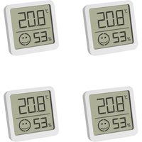 Tfa Dostmann - 4er Set Digitales Thermo-Hygrometer mit Komfortzone Thermo-/Hygrometer Weiß von TFA Dostmann