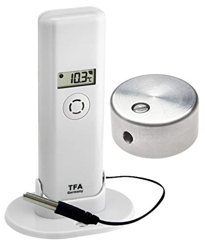 Thermo Hygro Sender TFA 30.3302.02.99 mit Profi Temperatur Kabelfühler und Temperaturbremse von TFA Dostmann