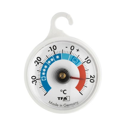 Kühlthermometer weiß, rund, mit Haken von TFA Dostmann