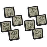TFA Digitales Thermo-Hygrometer 30.5053.01.02, 8 Stück, schwarz von TFA
