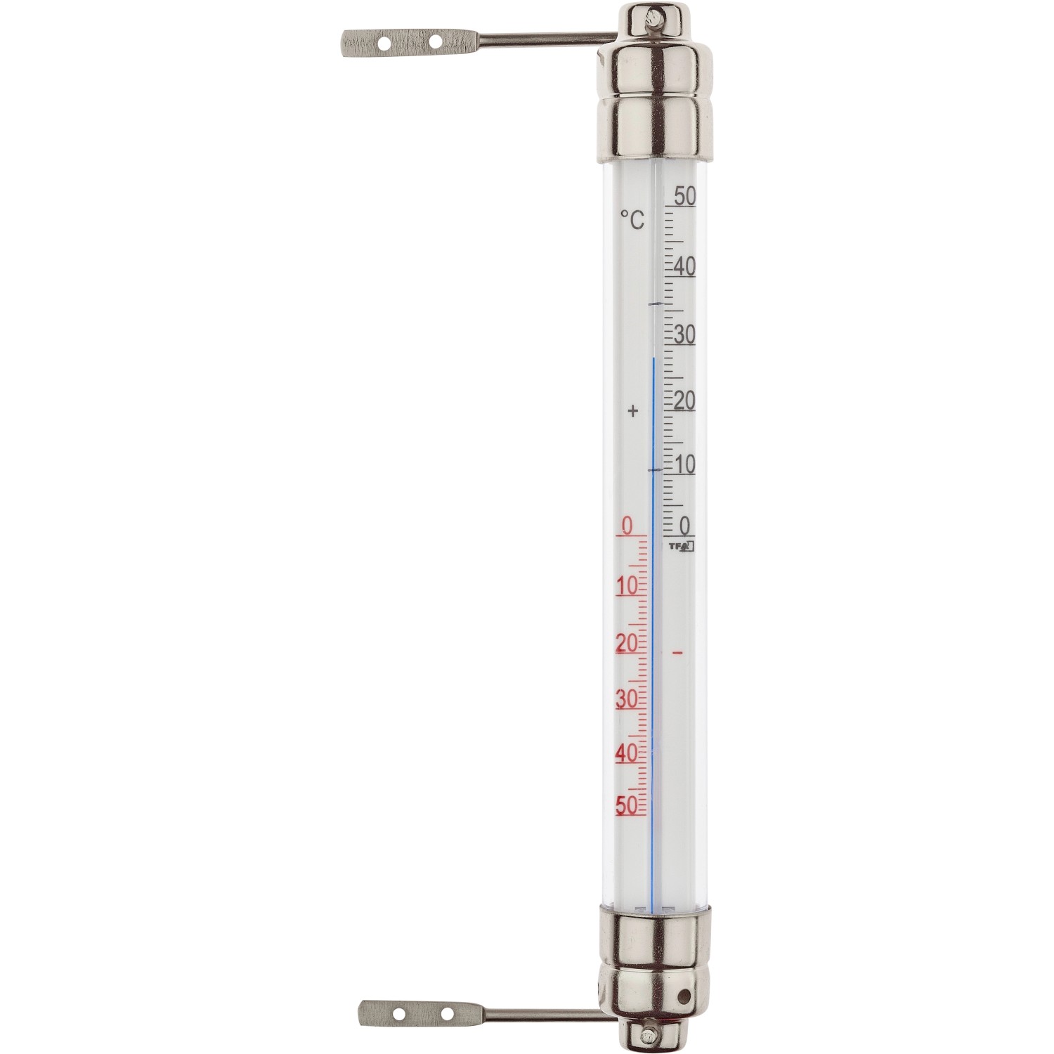 TFA Fenster-Thermometer mit drehbarem Metallhalter Weiß von TFA