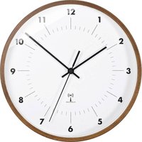 TFA - neuwertig] Funk Wanduhr Uhr Funkuhr Wand Funkwanduhr Analog ø25.5x5cm Holzrahmen Weiß B-Ware von TFA