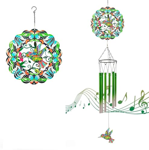 TFANUO Windspiel Metall Wind Chimes15cm Edelstahl 3D Windspiel Innen mit Laserschnitt Kinetic Spinner ¡" TFANUO Windspiel Metall Wind Chimes15cm Edelstahl 3D Windspiel Innen mit Laserschnitt Kinetic Spinner ¡" von TFANUO