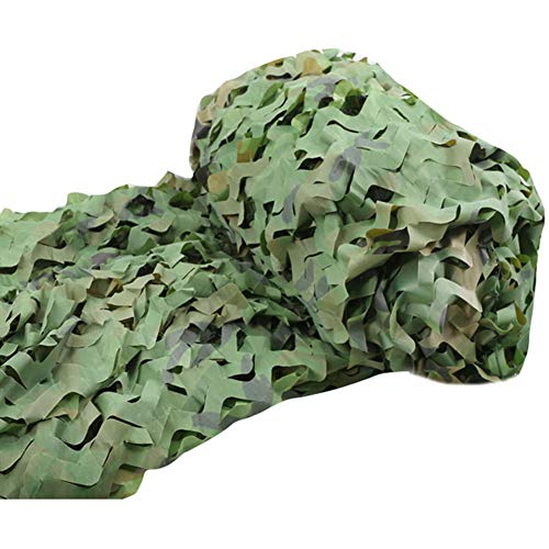 Oxford Polyester Woodland Camo Netting Camouflage Net Schattennetz Sonnenschutzmarkise für Sonnenschutzdekoration Jagd Blind Shooting Camping Outdoor,Grün,2x8m von TFBHL