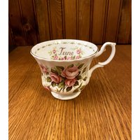 Royal Albert Blume Des Monats Juni Verwaiste Teetasse, Rosentasse von TFBTreasures