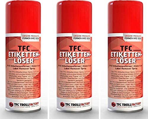 TFC Etikettenlöser I Etikettenentferner I Klebstoff & Aufkleber entfernen I Kleberlöser I Label Remover Spray I 3 x 500ml TFC Etikettenlöser I Etikettenentferner I Klebstoff & Aufkleber entfernen I Kleberlöser I Label Remover Spray I 3 x 500ml von TFC Troll Factory