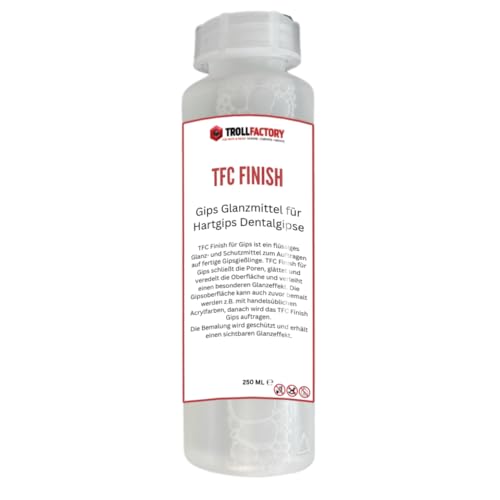 TFC Gießpulver Finish für Reliefgießmassen und Alabastergips – Schutz- und Glanzeffekt, Wasserabweisend - Versieglung für Gießpulver, Gips Glanzmittel 250 ml TFC Gießpulver Finish für Reliefgießmassen und Alabastergips – Schutz- und Glanzeffekt, Wasserabweisend - Versieglung für Gießpulver, Gips Glanzmittel 250 ml von TFC Troll Factory