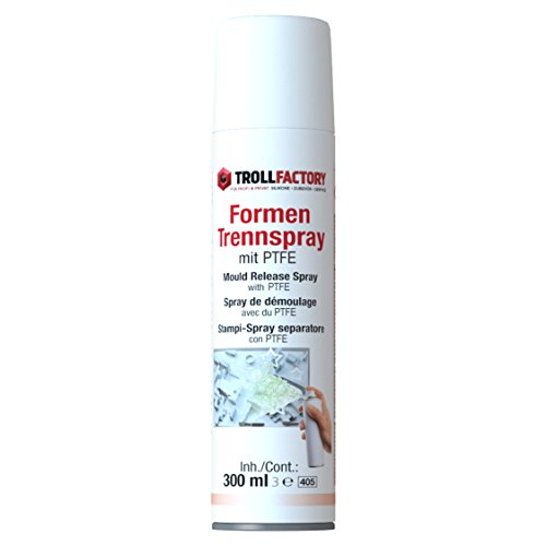 TFC Formen Trennspray mit PTFE 300ml - Hochleistungs-Trennmittel für Kunststoffformen, Beton & Wachs - Mikrofeiner PTFE-Film - Ideal für Gießarbeiten & Gipsgießmassen - Verklebungsresistent von TFC Troll Factory