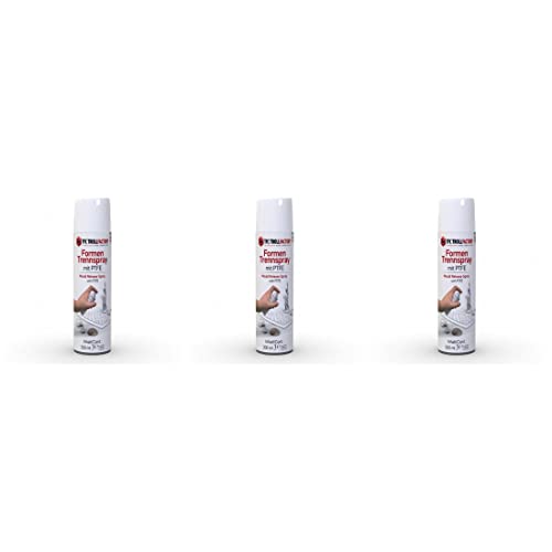 TFC Formen Trennspray mit PTFE 300ml - Hochleistungs-Trennmittel für Kunststoffformen, Beton & Wachs - Mikrofeiner PTFE-Film - Ideal für Gießarbeiten & Gipsgießmassen - Verklebungsresistent - 3 Stück TFC Formen Trennspray mit PTFE 300ml - Hochleistungs-Trennmittel für Kunststoffformen, Beton & Wachs - Mikrofeiner PTFE-Film - Ideal für Gießarbeiten & Gipsgießmassen - Verklebungsresistent - 3 Stück von TFC Troll Factory