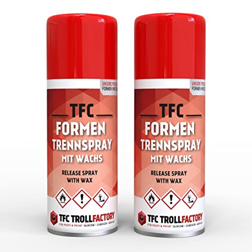 TFC Formen Trennspray mit Wachs - Silikonfreies Antihaft Trennmittel für Epoxidharz & Resin Giessharze - Einfache Anwendung - Optimaler Schutz - FCKW-Frei | 2 x 400ml TFC Formen Trennspray mit Wachs - Silikonfreies Antihaft Trennmittel für Epoxidharz & Resin Giessharze - Einfache Anwendung - Optimaler Schutz - FCKW-Frei | 2 x 400ml von TFC Troll Factory