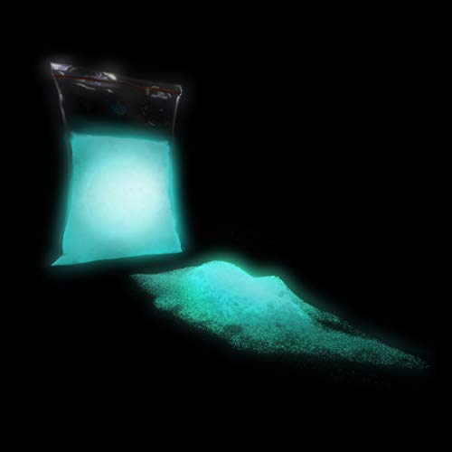 TFC Leuchtpulver blau-grün, 40g I Nachleuchtende Pigmente I Aufladung mit Tageslicht, Kunstlicht oder UV-Licht I Leuchtfarbe (phosphoreszierend) von TFC Troll Factory