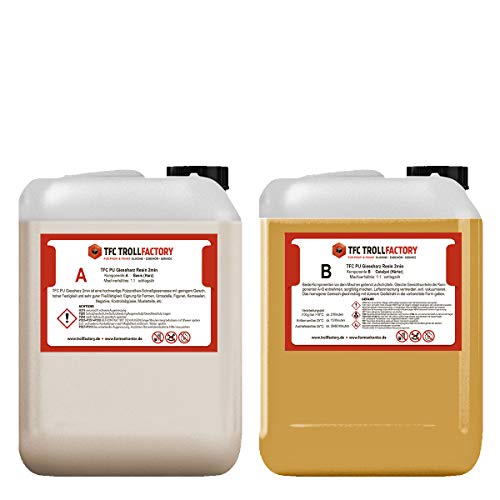 TFC PU Giessharz Resin 2 Min. I Zweikomponenten-Giessmasse I dünnflüssig, 10 kg (2 x 5 kg) von TFC Troll Factory