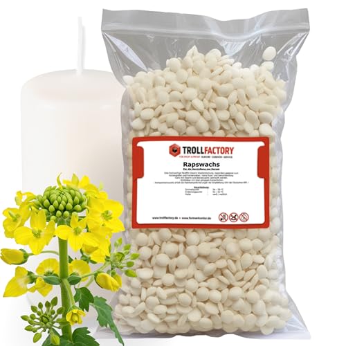 TFC Rapswachs 10kg - Premium Kerzenwachs zum Gießen und Gestalten - Ideal für Duftkerzen und DIY Kerzen Sets - Biologisch Abbaubar TFC Rapswachs 10kg - Premium Kerzenwachs zum Gießen und Gestalten - Ideal für Duftkerzen und DIY Kerzen Sets - Biologisch Abbaubar von TFC Troll Factory