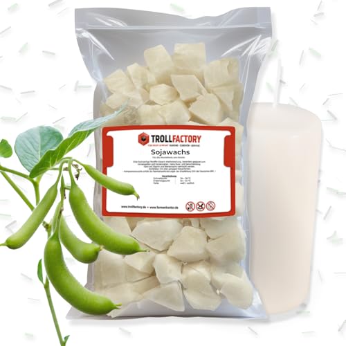 TFC Sojawachs 2kg - Natürliches, Veganes Wachs für Handgemachte Duftkerzen - Biologisch Abbaubar von TFC Troll Factory